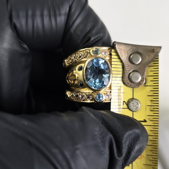 Watch Video / Imperial Majesty: Sterling Silver 925 Topaz Ring - Picture 6 of 10